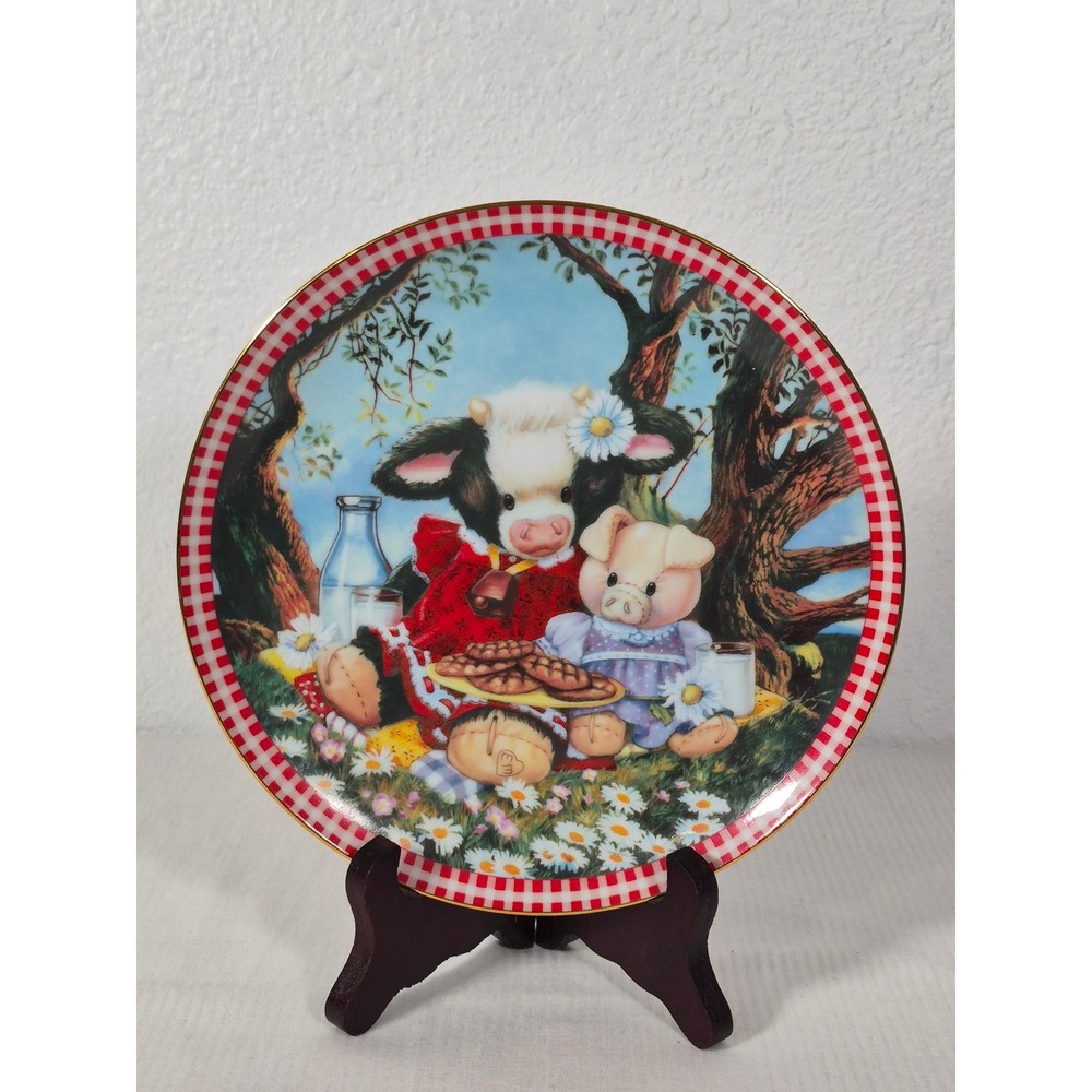 Hamilton Collection Cookies Are For Sharing Plate Mary Rhyner-Nadig 1995 MooMoo